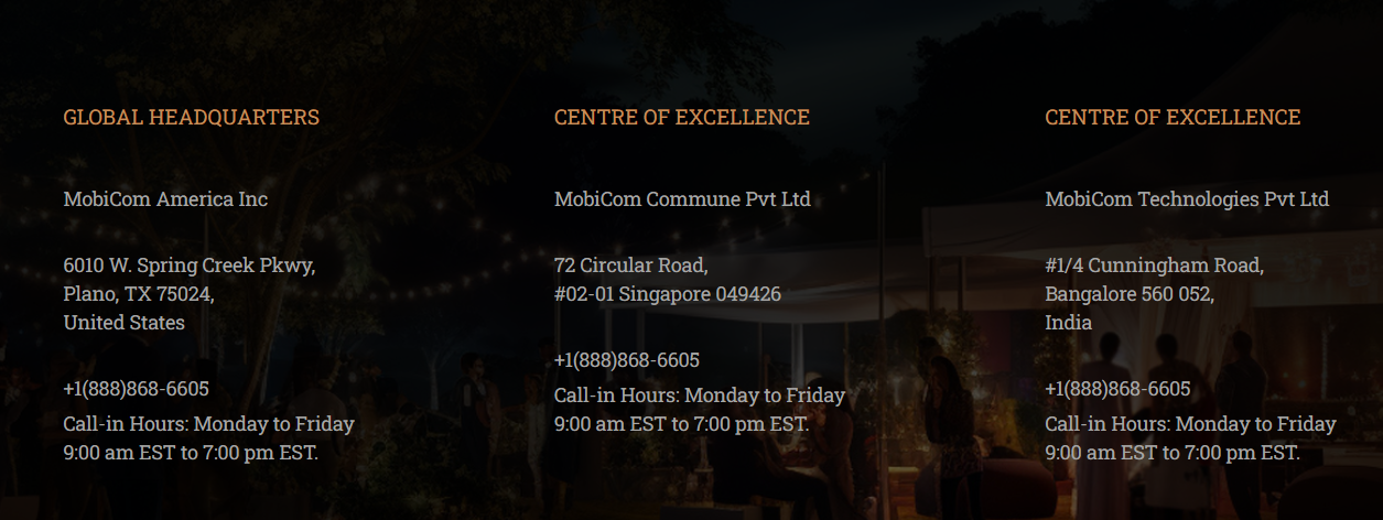 MobiCom Global Offices