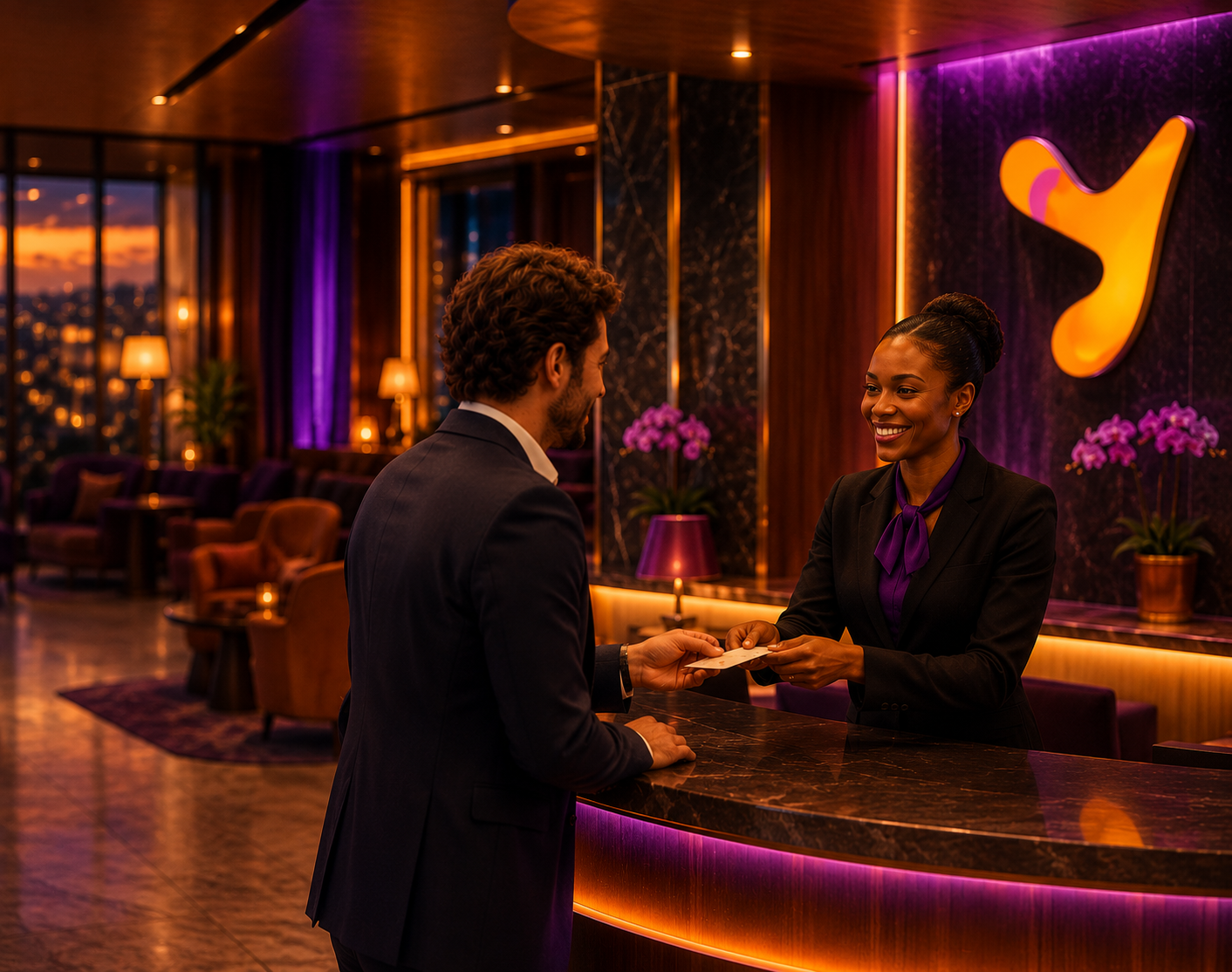 YoungClubNet concierge welcoming a member